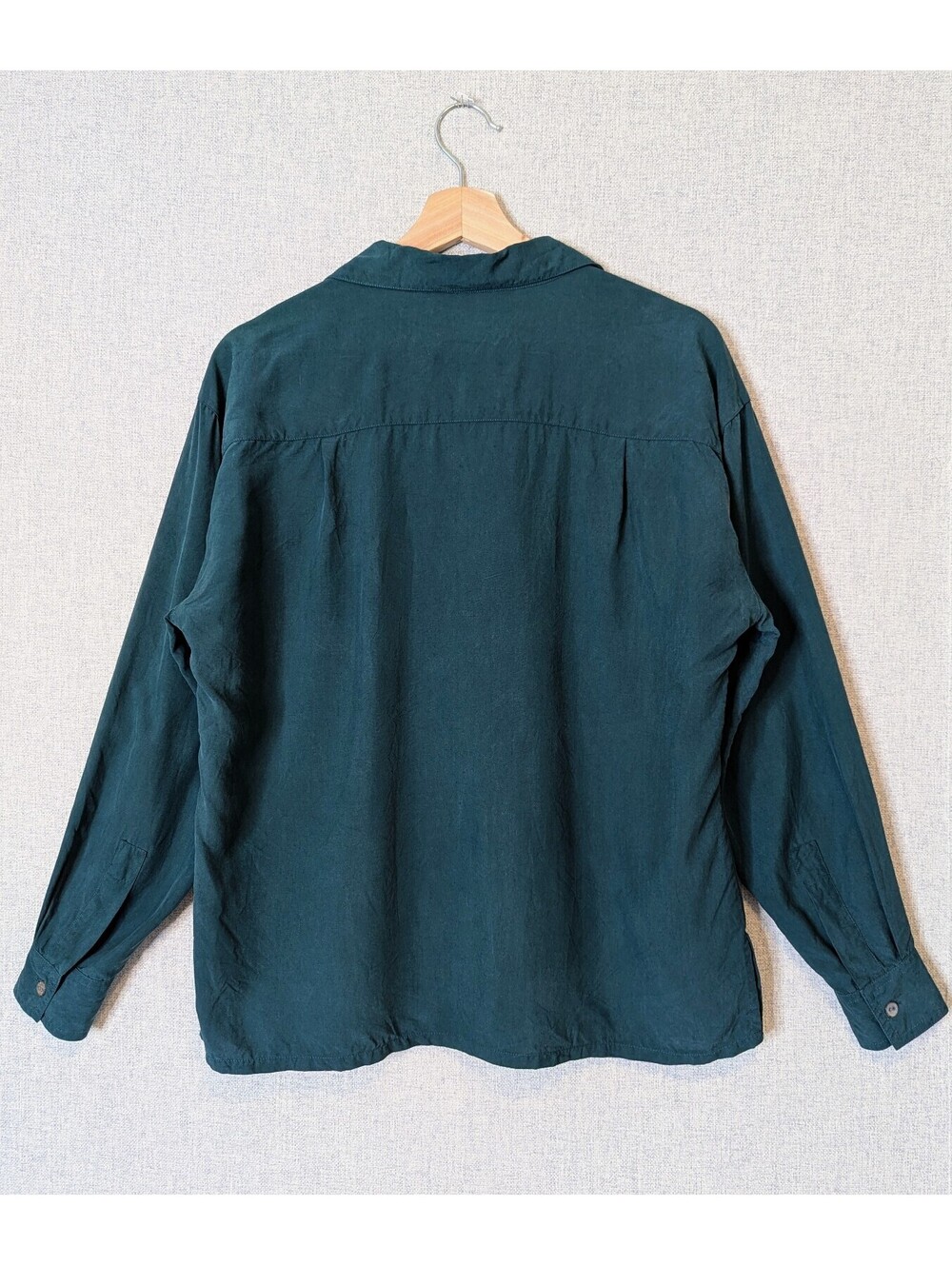 Vintage 90s matte silk button up blouse - Picture 3 of 5